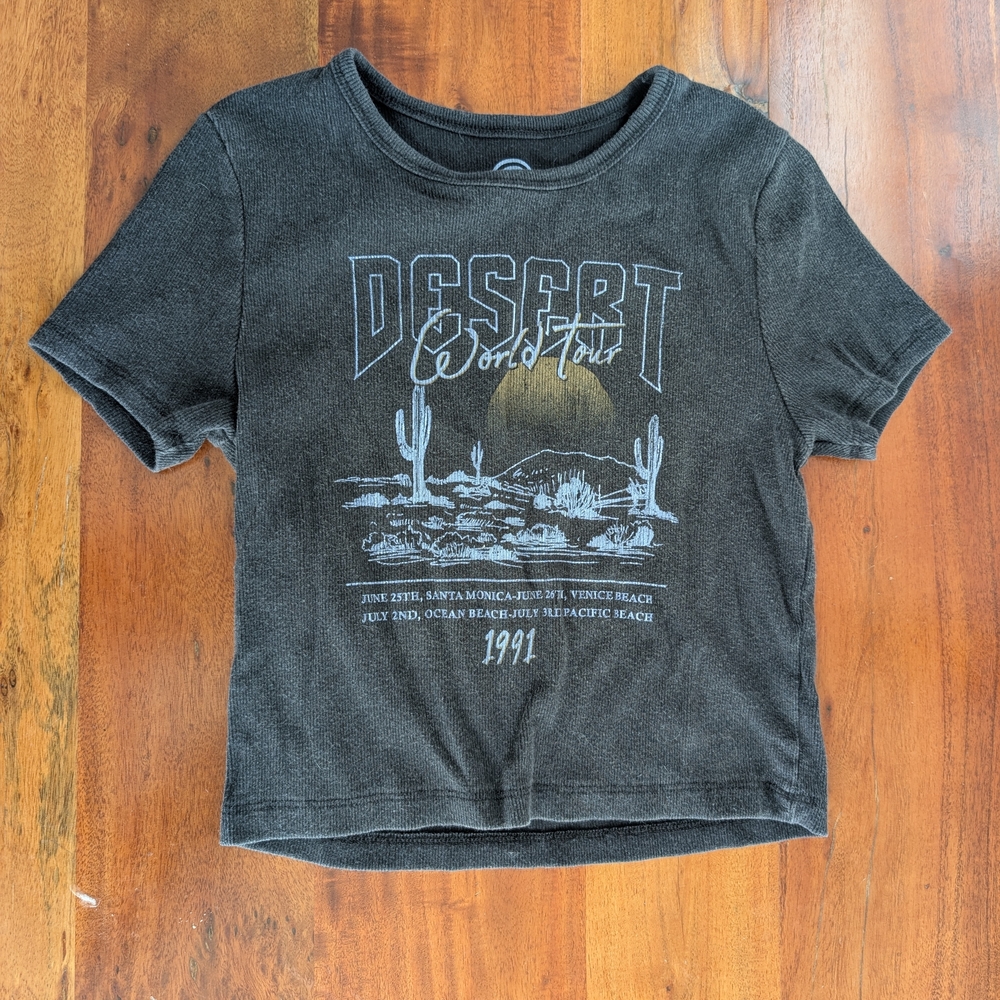 Desert Adventure Kids Black Tee
